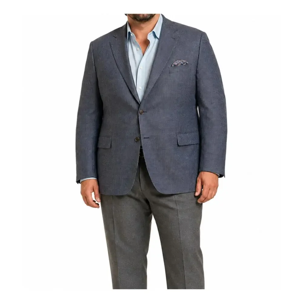 Ralph Ralph Lauren Blazer Mens 54R 100% Wool Blue Tweed Big Tall Vintage Y2K 90s